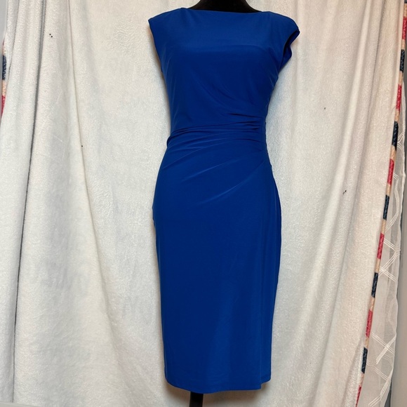 💙 Catherine Malandrino Cobalt Blue Bodycon Cocktail Dress - Picture 1 of 11